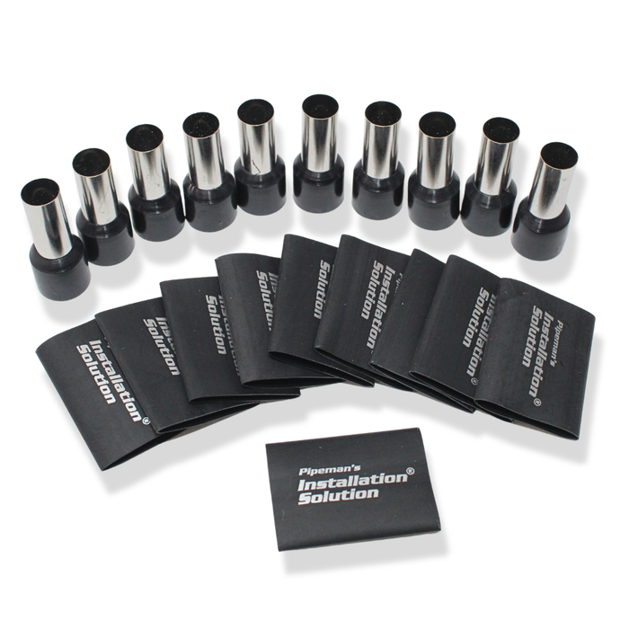 Audiopipe 4 Gauge Wire Ferrules with Heat Shrink 10 Pack ISX-TFK-4