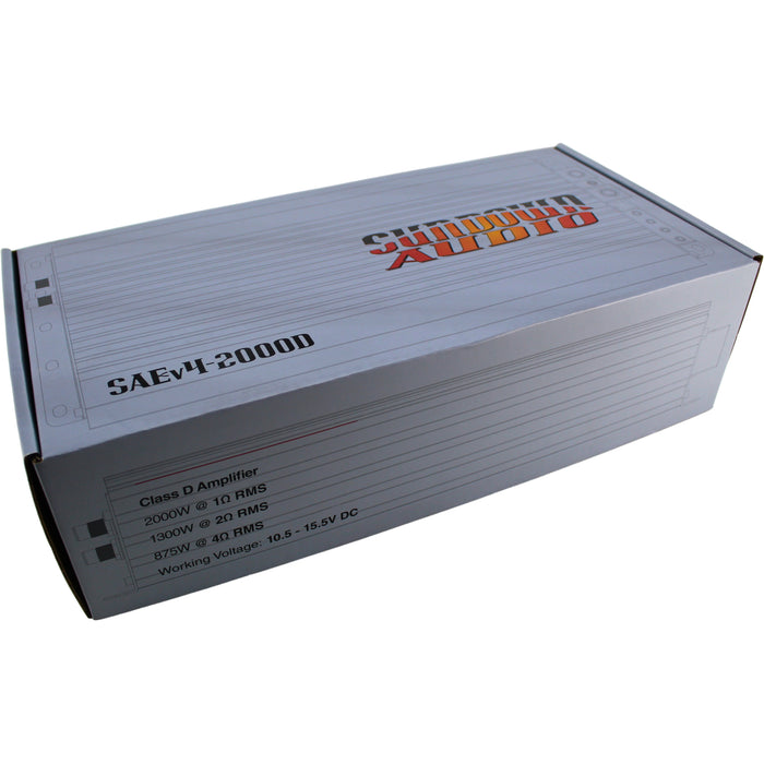 Sundown Audio SAEv4 Class-D 1-Ohm 2k Watts Monoblock Amplifier / SAE-2000-V4