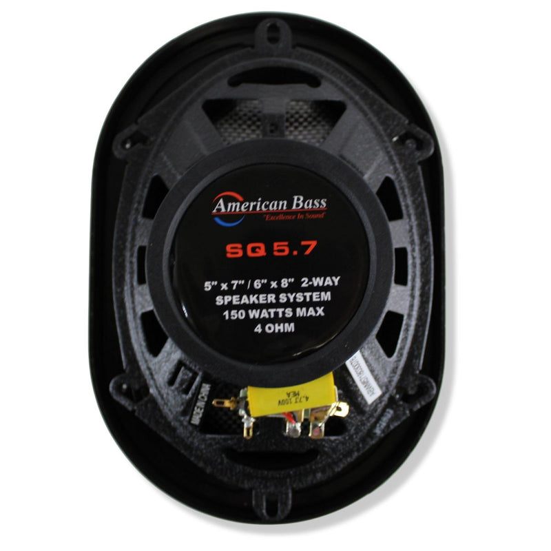 American Bass 5x7" 75 Watt RMS 4Ohm Coaxial Speaker w/ Neo Swivel Tweeter SQ 5.7