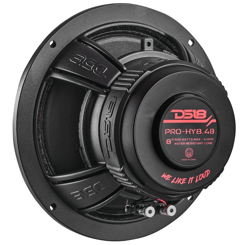 DS18 Marine / Motorcycle 8" Mid-Range Loudspeaker 500 Watt 4 Ohm Built-in Driver
