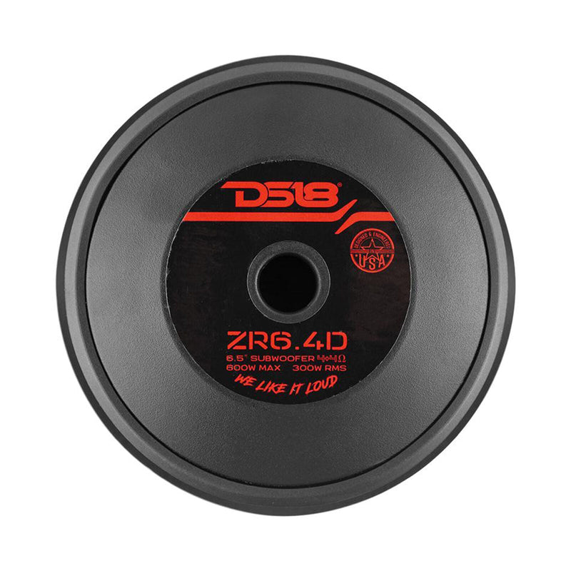 DS18 6.5" 300W RMS Dual 4-Ohm Car Subwoofer Elite-Z ZR6.4D