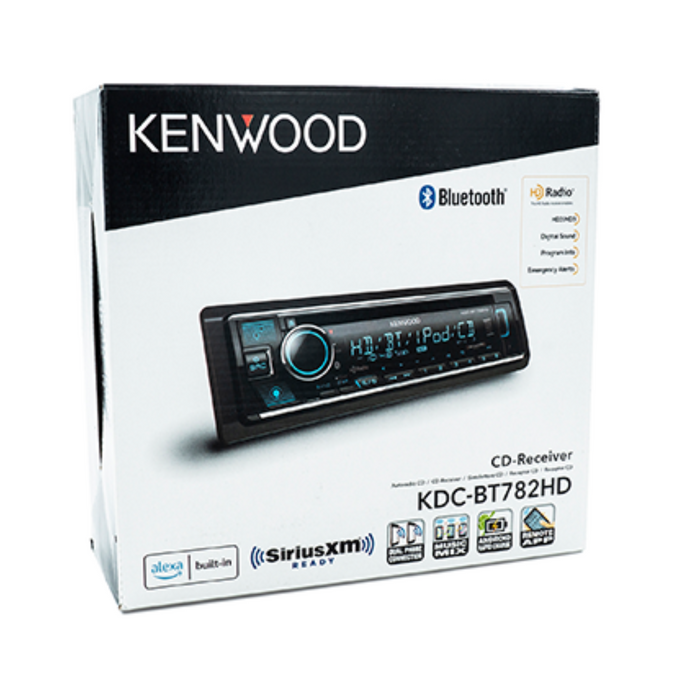 Kenwood Single DIN BT CD Car Stereo Receiver w/ Amazon Alexa Voice KDC-BT782HD