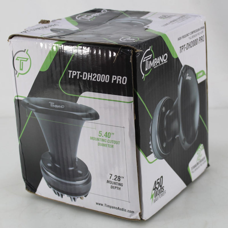 Timpano 2" 100W RMS 8-Ohm Titanium Compression Driver w/ Long Horn OPEN BOX