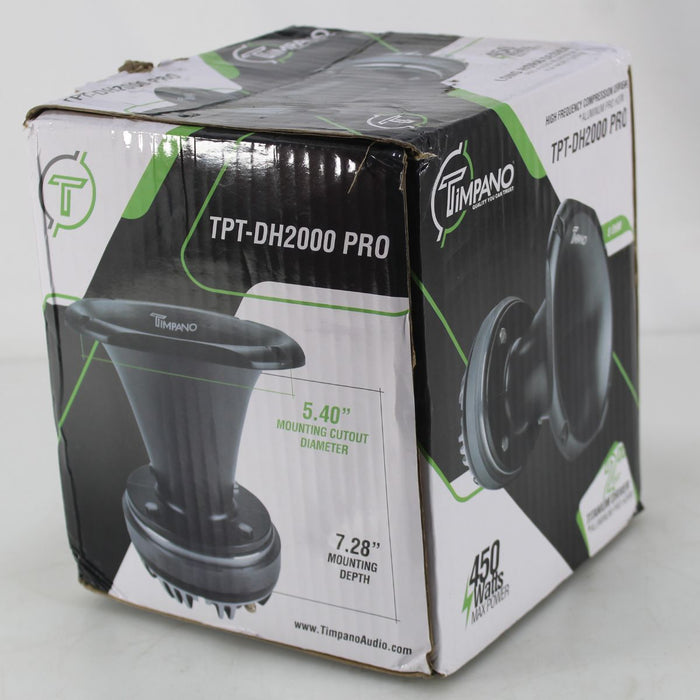 Timpano 2" 100W RMS 8-Ohm Titanium Compression Driver w/ Long Horn OPEN BOX