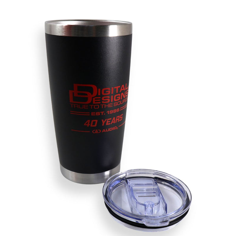 DD Audio 40th Anniversary 20 oz Insulated Stainless Steel Tumbler Black
