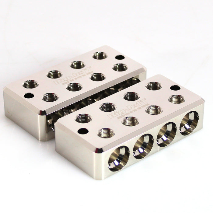 Big Jeff Audio 1/0 GA Aluminum 4 In - 4 Out Power/Ground Distribution Blocks