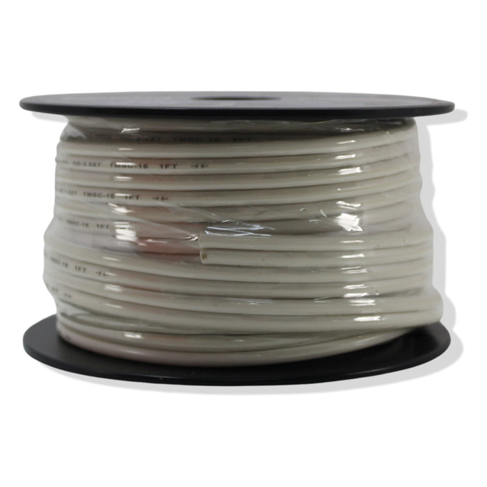 Audiopipe 16 GA 50 FT OFC Tin Copper Stranded Marine Speaker Wire Spool White