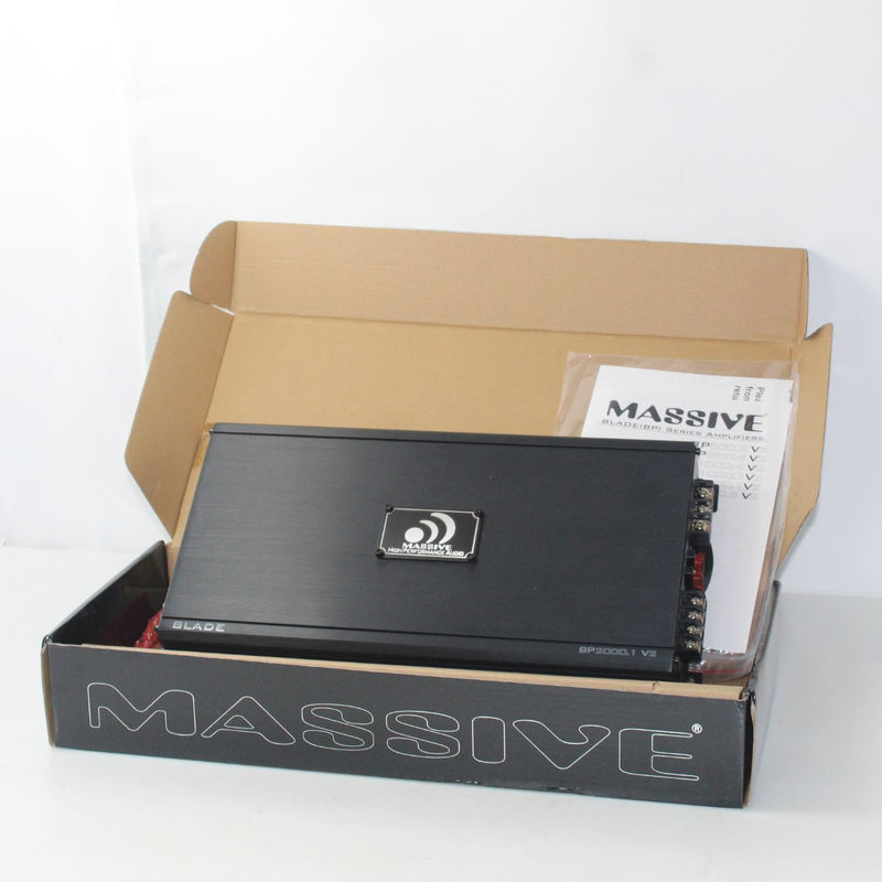 Massive Audio 1000W RMS 1 Ohm Monoblock Class D Amplifier BP2000.1 V2 OPEN BOX