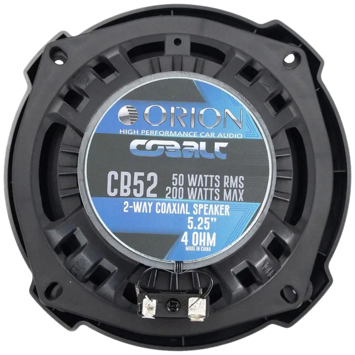 5.25" 50W RMS | 200W Peak 4-Ohm 2-Way Coaxial Speakers ORION COBALT Series/ CB52