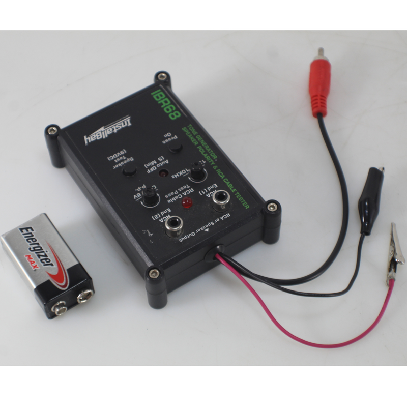 Install Bay RCA AIO 9V Cable Wire Tester Tone Generator Speaker Polarity / IBR68 OPEN BOX
