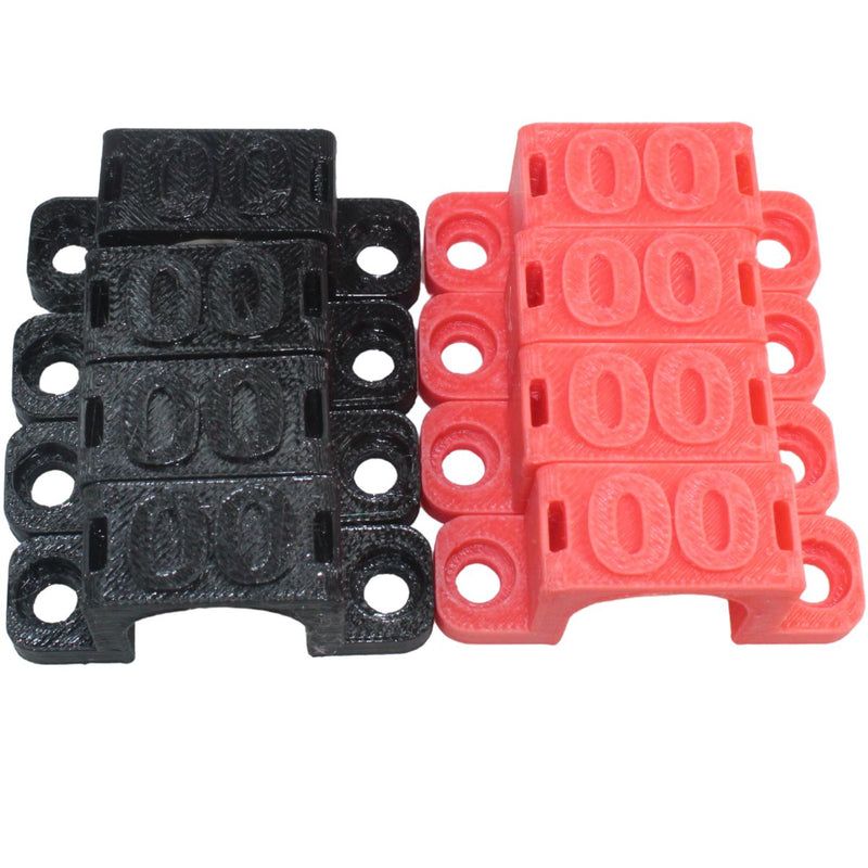00 Gauge Cable Management Wire Comb Single Slot Can Use w/ Cable Tie Red/Black