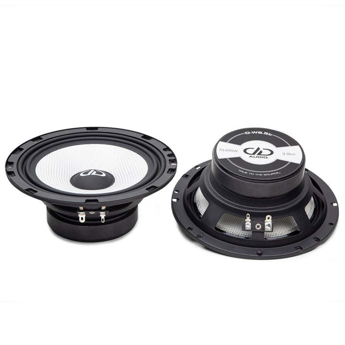 DD Audio 6.5 Inch 3 Ohm 245W Peak/70W RMS Component Set + DT25 Tweeters D-C6.5b