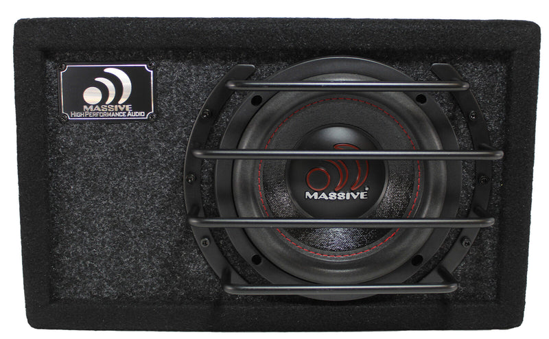 Massive Audio BG6 6.5" 500 Watt Dual 2 Ohm Loaded Subwoofer Ported Enclosure