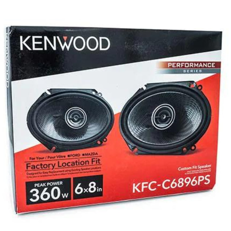 Pair of Kenwood 6x8" Custom Fit 2-way 80W RMS Performance Series Speaker System