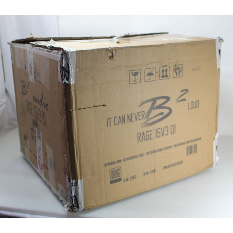 B2 Audio RAGE Series V3 15" 2000 Watt RMS Dual 1-Ohm Subwoofer OPEN BOX