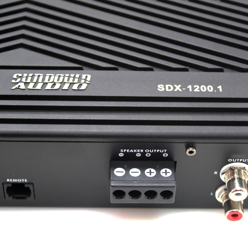 Sundown Audio Monoblock Marine & Powersports Amplifier 1200W Class D & Bass Knob