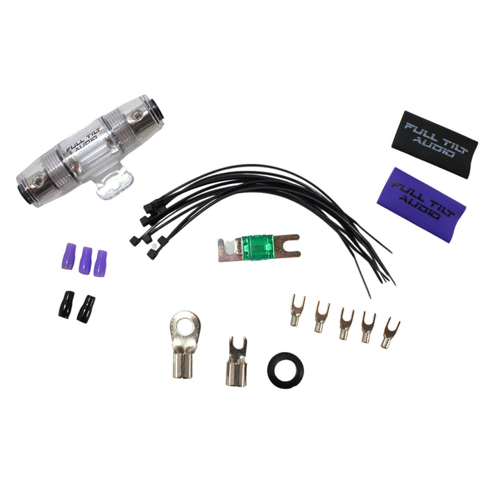 Full Tilt 4 Gauge AWG 100% OFC Purple/Black Amplifier/Amp Wire Kit