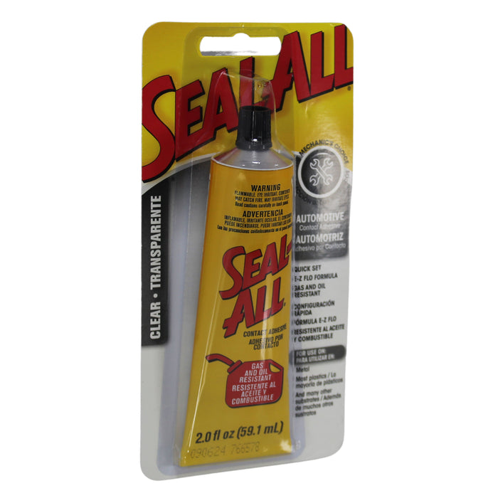 2 oz Seal-ALL Quick Set Clear Contact Gas & Oil-Resistant Automotive Adhesive