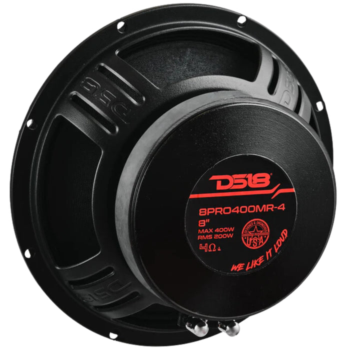 DS18 8" 400W-Peak 4-Ohm SVC Pro Mid-Range Loudspeaker 8PRO400MR-4