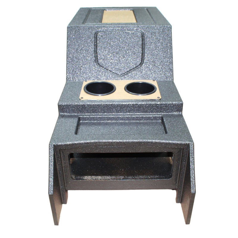 King Boxes 12" Woofer (2) 6.5" & (2) 3.5" Cutouts Center Console Dodge Ram 09-12