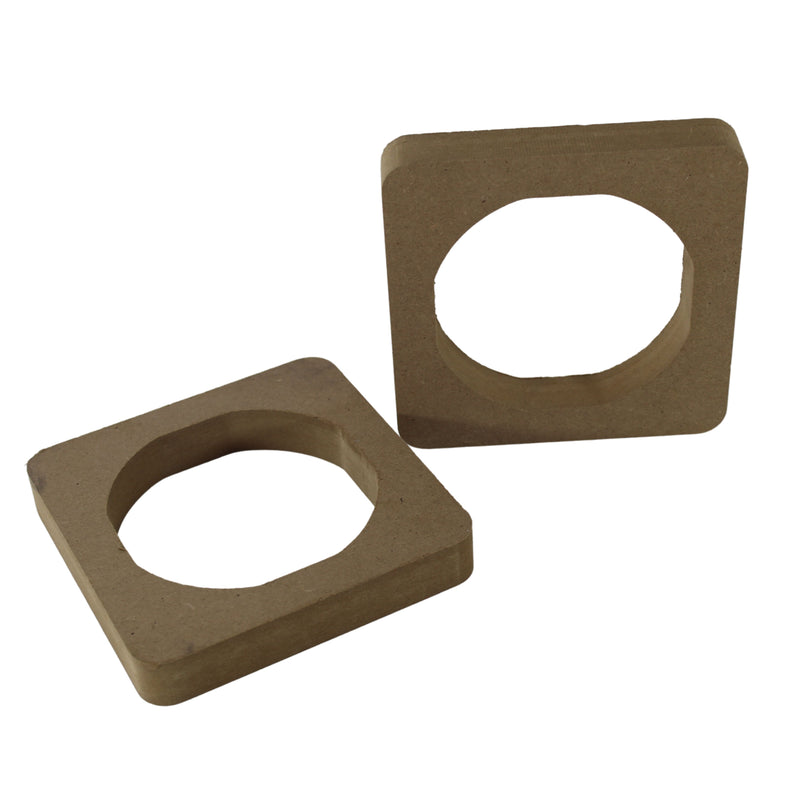 Pair of Universal MDF Wood 4.5 inch Speaker Spacer Rings