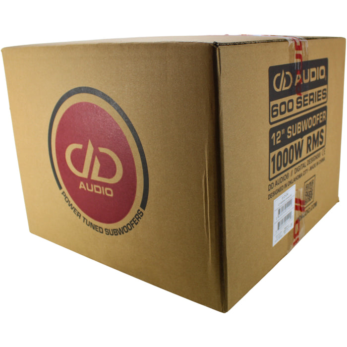 DD Audio 600 Series 12" 1000W RMS 4 Ohm DVC Power Tuned Subwoofer / 612f-D4