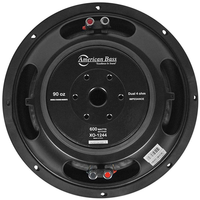 American Bass Car Audio 12" Subwoofer 2" Dual Voice Coil 4 Ohm 600W XO-1244