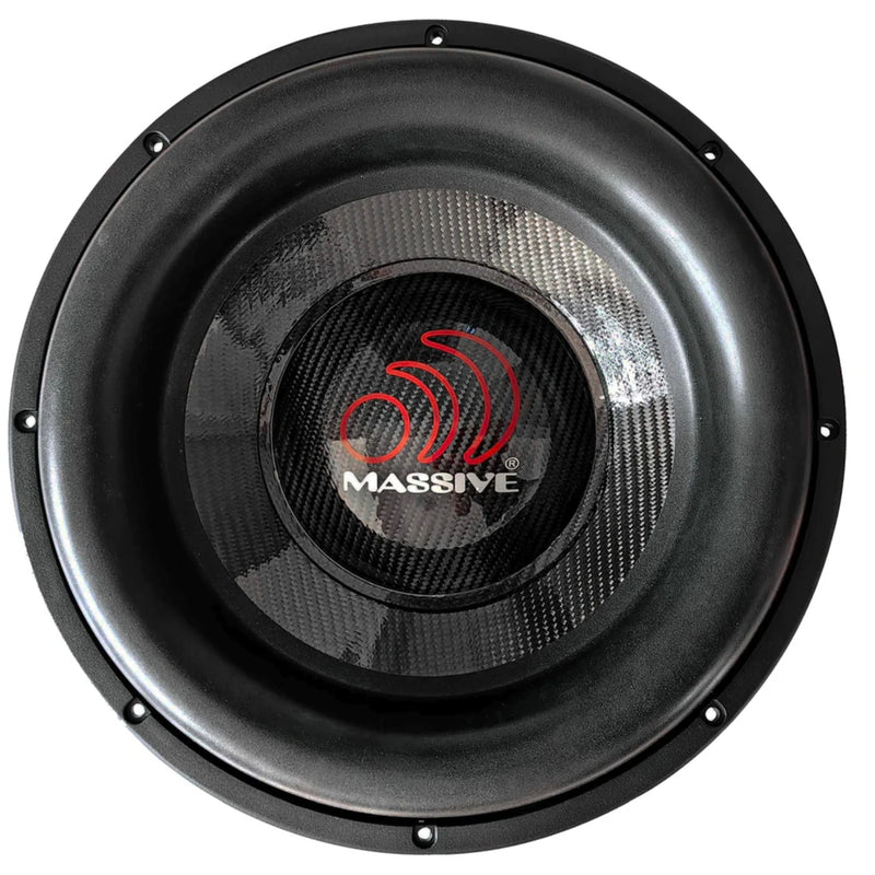 Massive Audio 15" Dual 2-Ohm 8,000 Watts RMS 132lbs Mega Subwoofer w/4-inch VC
