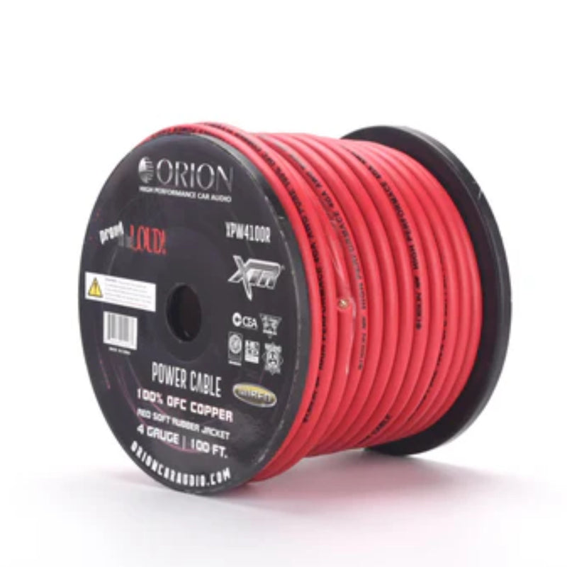 4 AWG Red Soft Rubber Jacketed 100% OFC Orion Power Wire Lot Cut By The Foot