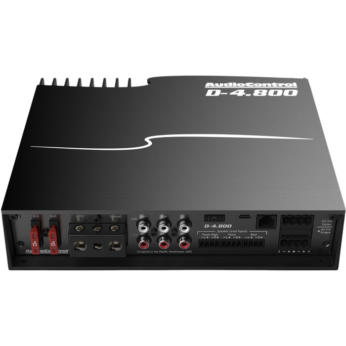 AudioControl 800 Watt 4 Channel Amplifier w/ Built-In DSP Matrix D-4.800