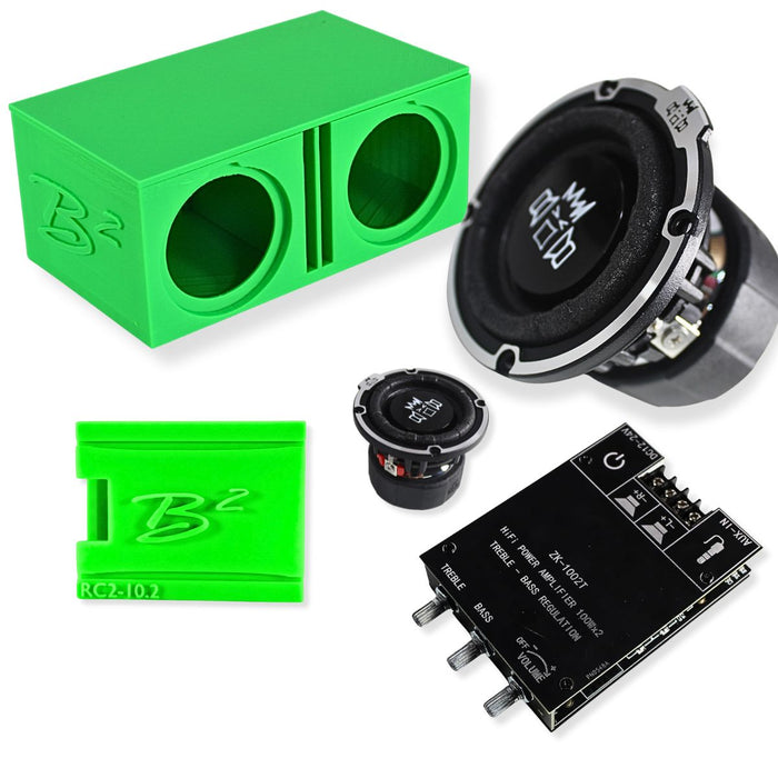 B2 Audio RIOT-2.5 Mini Woofer System 3D-Printed Box, Amp & Enclosure DIY Project