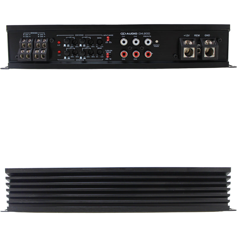 DD Audio D-Series 2200W Max Power 4-Channel 1-ohm Compact Amplifier / D4.200