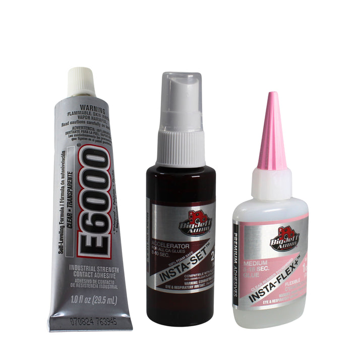 Subwoofer Recone Kit, 1oz Clear Industrial Strength E6000 & 1oz Flex CA Glue Kit