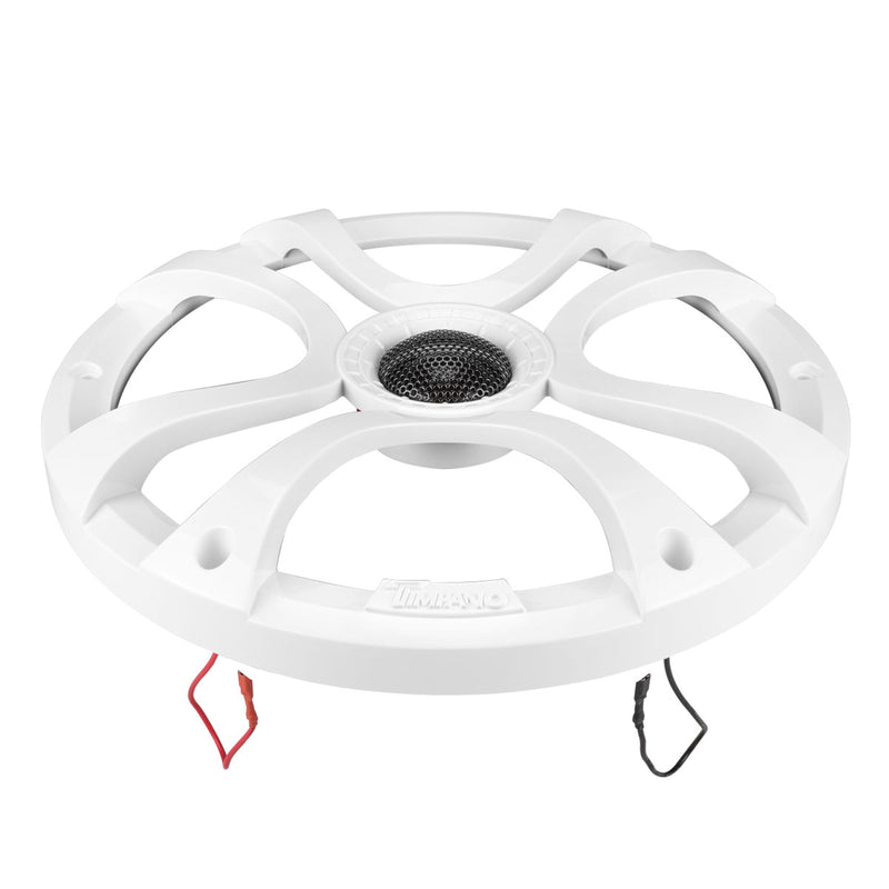 Pair of 8 Inch 250W RMS 4 Ohm 2-Way Coaxial Marine Speakers White TPT-CX8MW-4