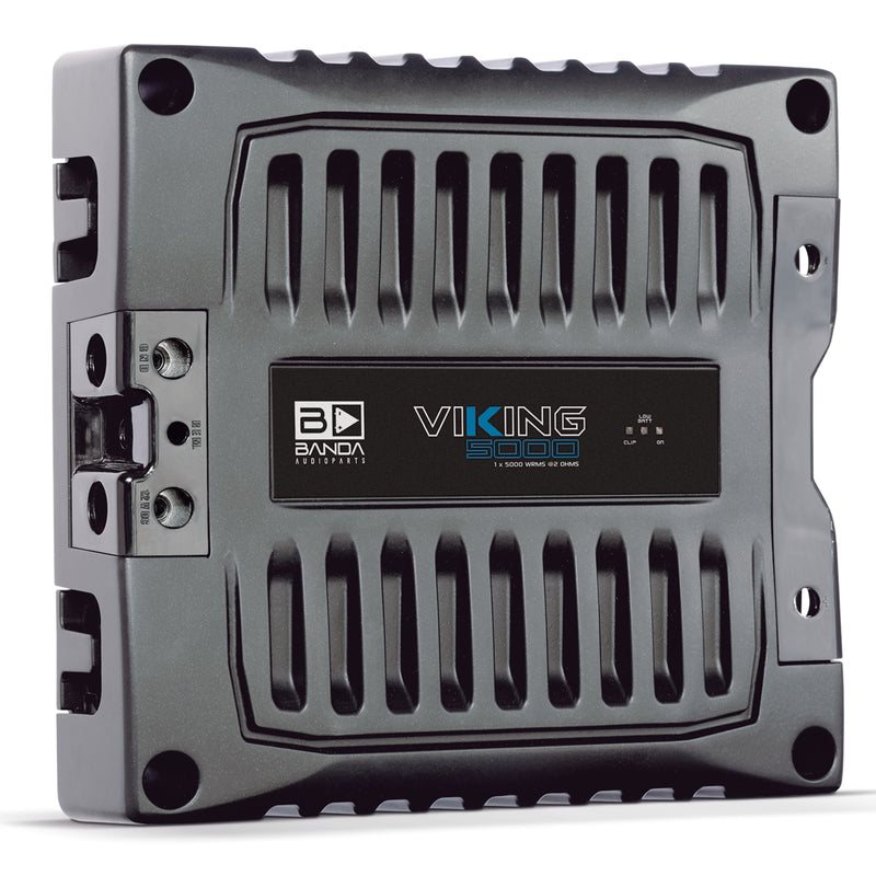 Banda VIKING Line Aluminum Brazilian 5K Watt 2-Ohm Full Range Monoblock Amplifier