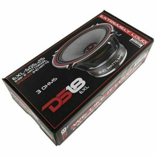 DS18 EXL 5.25" 2 way Coaxial Door Speakers 680 Watt 3 Ohm Fiberglass Cone 1 Pair