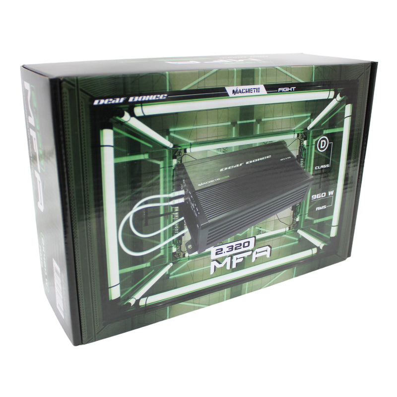 Deaf Bonce 2 Channel 320 Watts RMS Class D Machete Fight Amplifier MFA-2.320