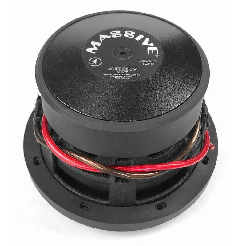 Massive Audio 6" 400 Watt Subwoofer Dual 4 Ohm Shallow Mount SUMMO64S
