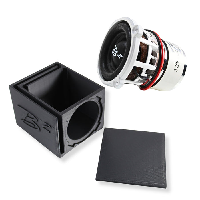 Single Ported Subwoofer Box Enclosure w/1x B2 Audio Rampage RC2 2" Subwoofer