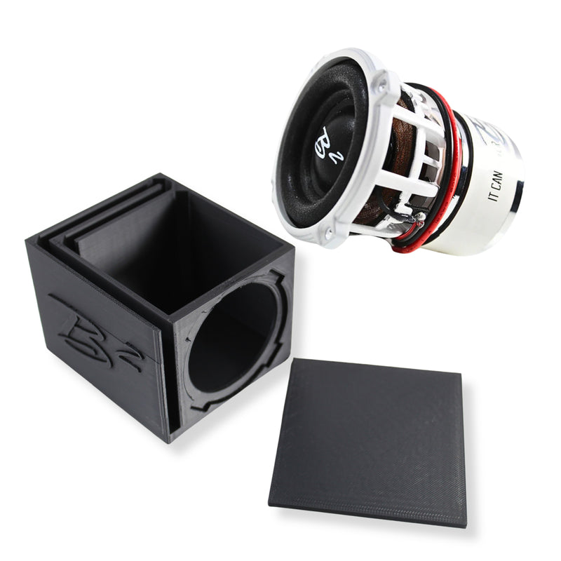 Single Ported Subwoofer Box Enclosure w/ 1x B2 Audio Rampage RC2 2" Subwoofer