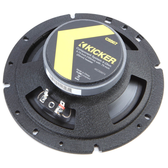 Kicker CS-Series 6.75" 4 Ohm Component Speakers with 3/4" Tweeters 300W Peak