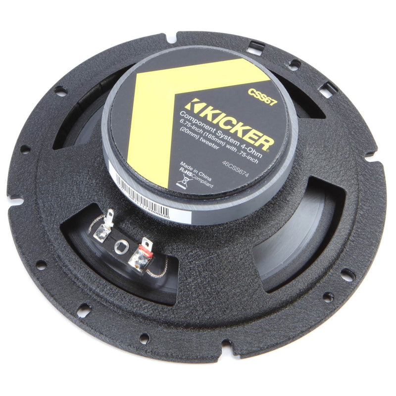 6.75" 4 Ohm Component Speakers with 3/4" Tweeters 150W RMS Kicker CS-Series