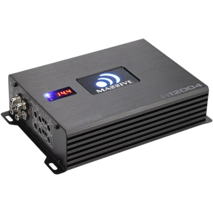 340W RMS x4 2-Ohm 4-Channel Amplifier Massive Audio HIPPO Series MA-H1200.4