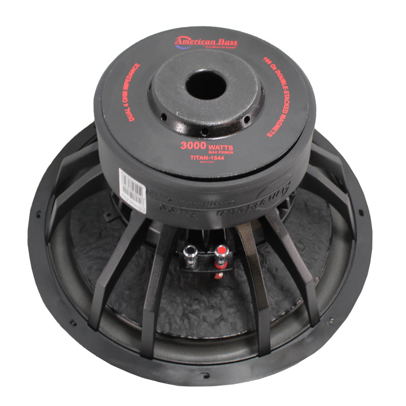 American Bass TITAN 15" 1500 Watt RMS Dual 4 Ohm Voice Coil Car Audio Subwoofer