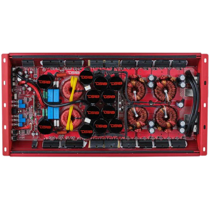 8000W RMS 1-Ohm Monoblock Red Amplifier w/ 8KW Voltmeter DS18 HOOLIGAN KO Series