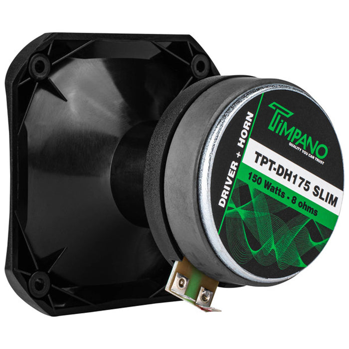 Timpano 4.5" x 4.5" Slim Horn 1" 75W RMS 8-Ohm Phenolic Driver / TPT-DH175 SLIM
