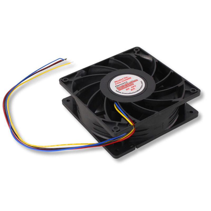 12 Volt 2.0A 4.7" Square High-Speed 50 CFM Waterproof & Quiet Cooling Fan