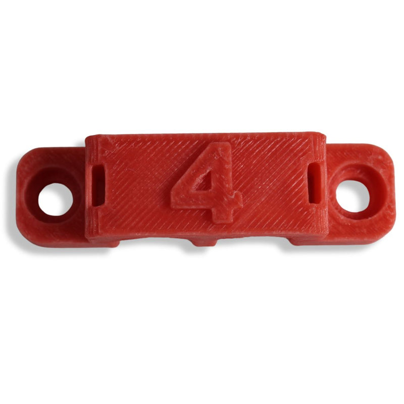 4 Gauge Cable Management Wire Comb Dual Slot Can Use w/ Cable Tie Red/Black