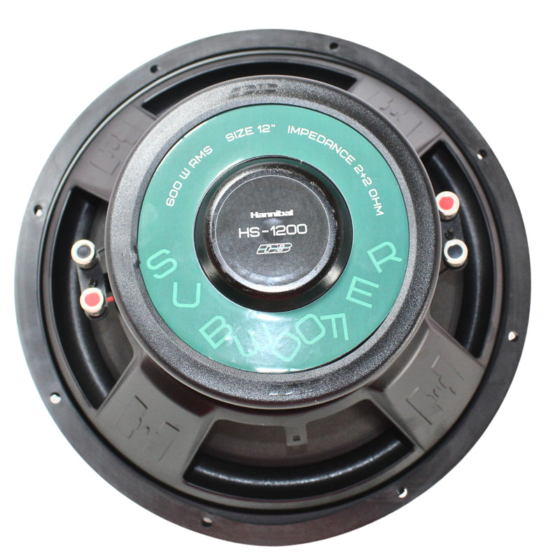Deaf Bonce Hannibal 12" 600W RMS Dual 4-Ohm Subwoofer HS-1200-D4