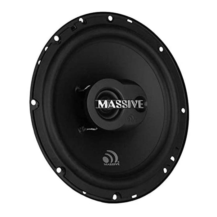 Massive Audio Pair of Shallow Mount 6.5" 200 Watt 4 Ohm Coaxial Speakers MX65S